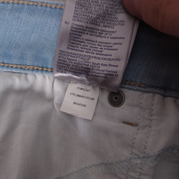 NYDJ Marilyn Straight Crop Blue Jeans Womens Size 10 Stretch Denim Pants - Picture 11 of 14